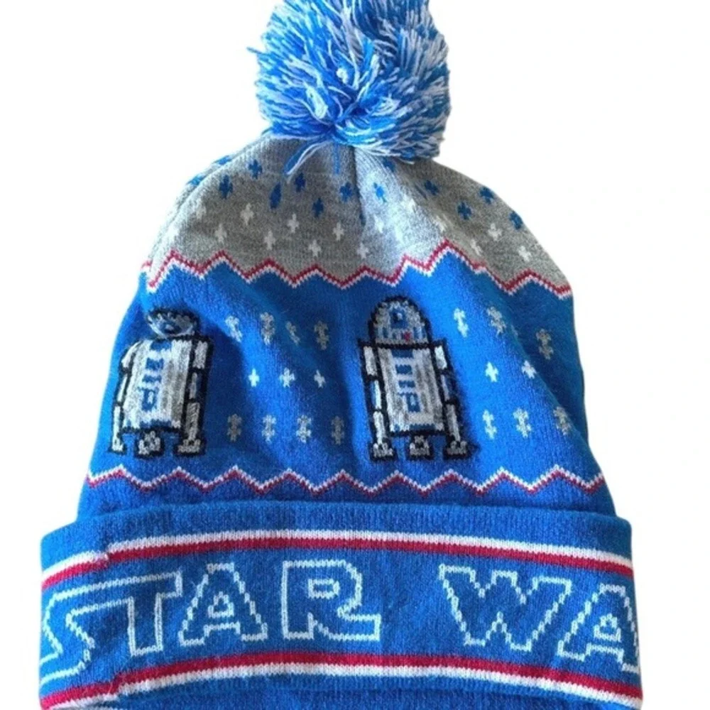 Star Wars Beanie Hat R2-D2 Blue‎ Kids One Size